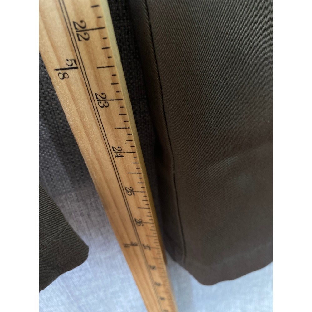 Haggar Chino Pants Men 38x30 Brown Classic Fit Work To Weekend Cotton Flat Front - Picture 5 of 9